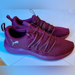 PUMA Women's Maroon Prowl Knit SoftFoam Plus Lace Up Women’s Sneaker Siz…
